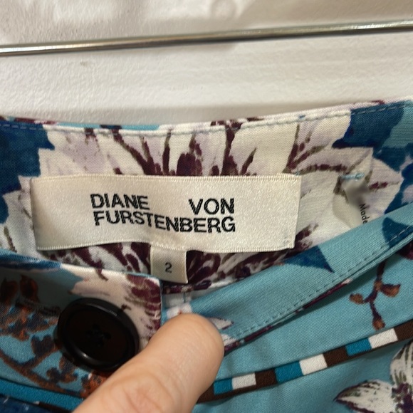 DIANE VON FURSTENBERG DVF ASHLEY FLORAL PRINT CADY STRAIGHT LEG PANT - Picture 7 of 11